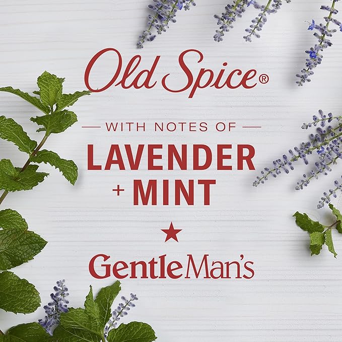 Old Spice Hand & Body Lotion for Men, Gentleman's Super Hydration, 24/7 Moisturizing with Vitamin B3 Complex, Fast Absorbing, Lavender + Mint Cream, 17 oz (Pack of 4)